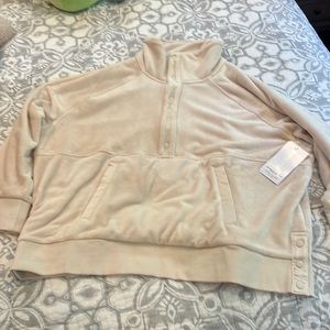 Athleta Recovery Cozy Snap Front Sweatshirt 2x NWT
